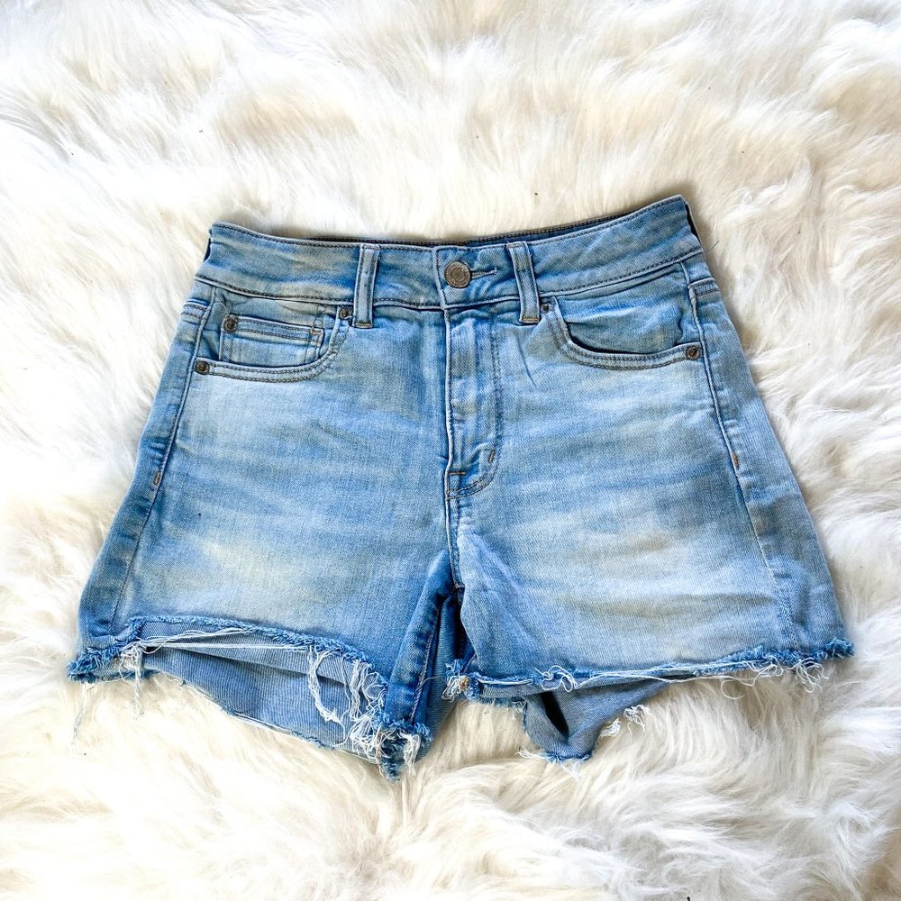 American Eagle Hi-Rise Shortie Denim Shorts 8